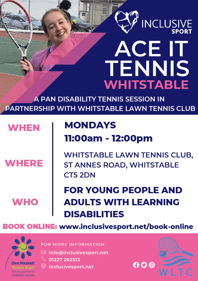 Inclusive Sport Adults Ace It Tennis Whitstable flyer