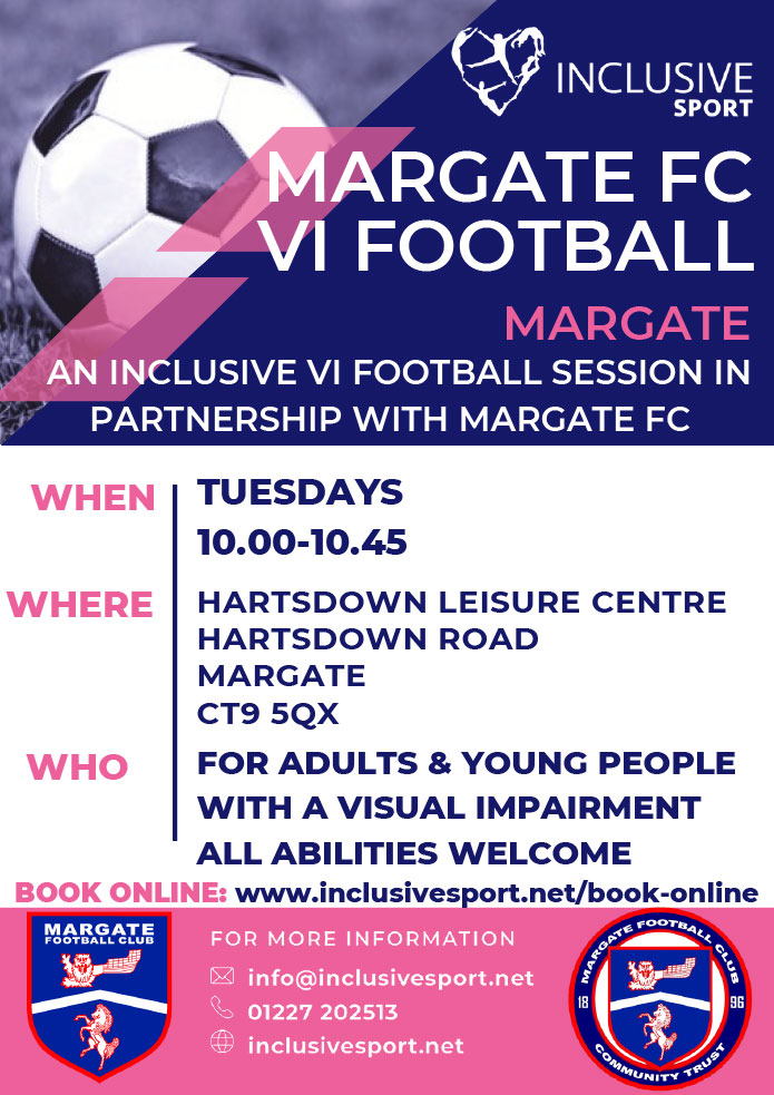 Inclusive Sport Adults Margate VI Football flyer