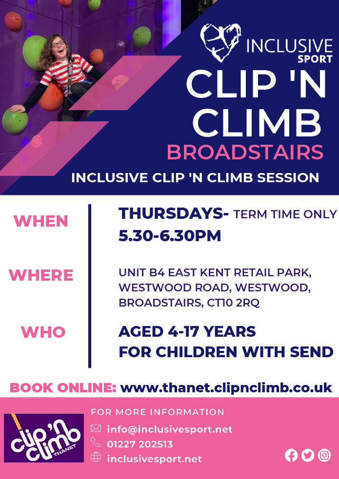 Inclusive Sport Children Clip n Climb Broadstairs flyer