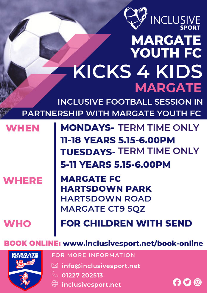 Inclusive Sport Children Kicks 4 Kids Margate flyer