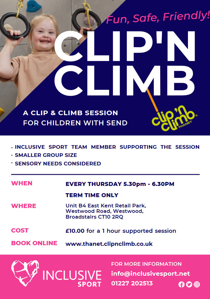 Inclusive Sport Clip n Climb flyer