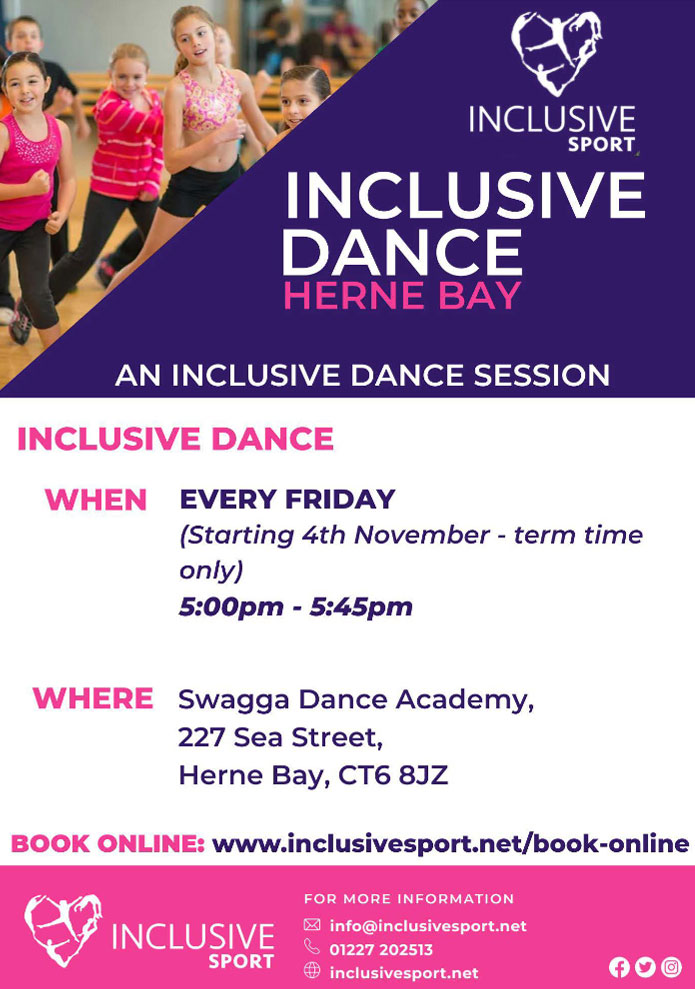 Inclusive Sport Inclusive Dance Whitstable flyer