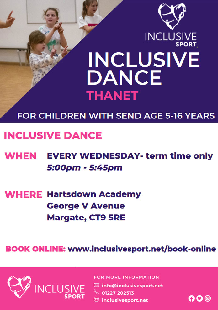 Inclusive Sport Inclusive Dance Whitstable flyer