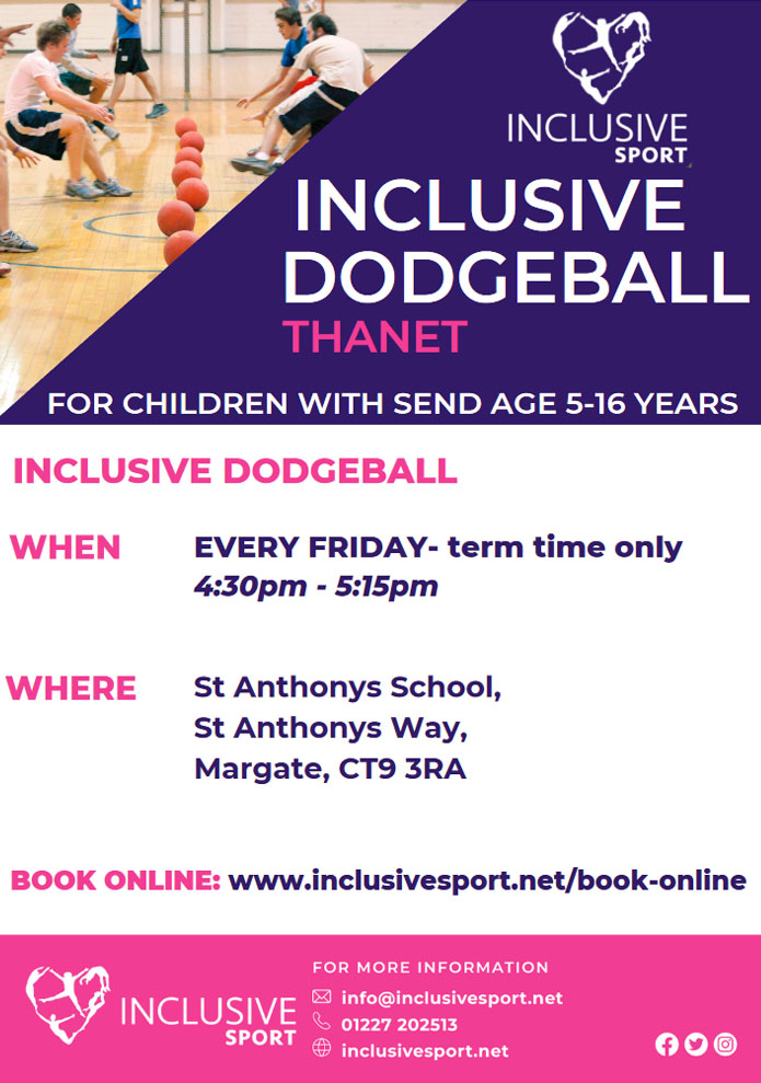 Inclusive Sport Dodgeball Margate flyer