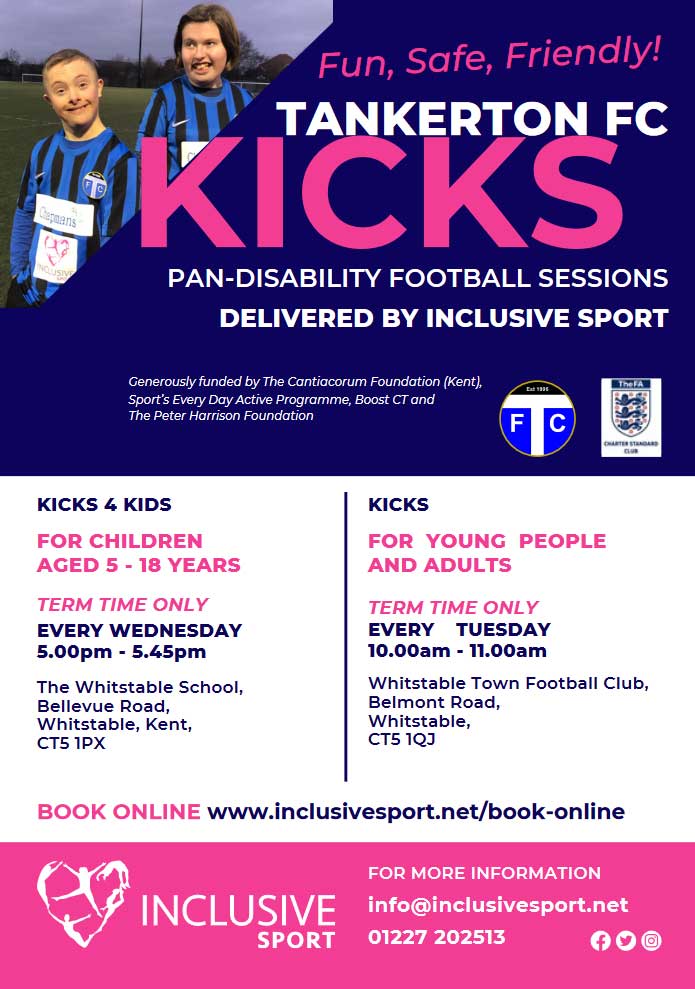 Inclusive Sport Tankerton FC Kicks flyer