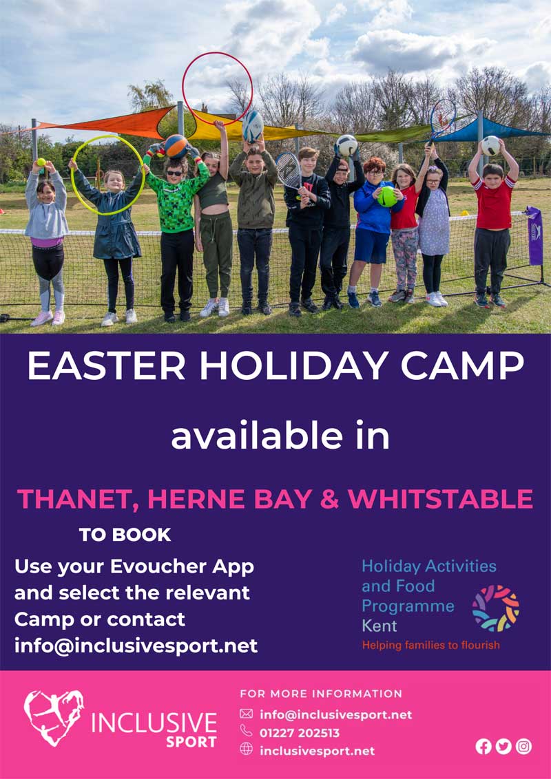 Inclusive Sport Easter Holiday Camps flyer