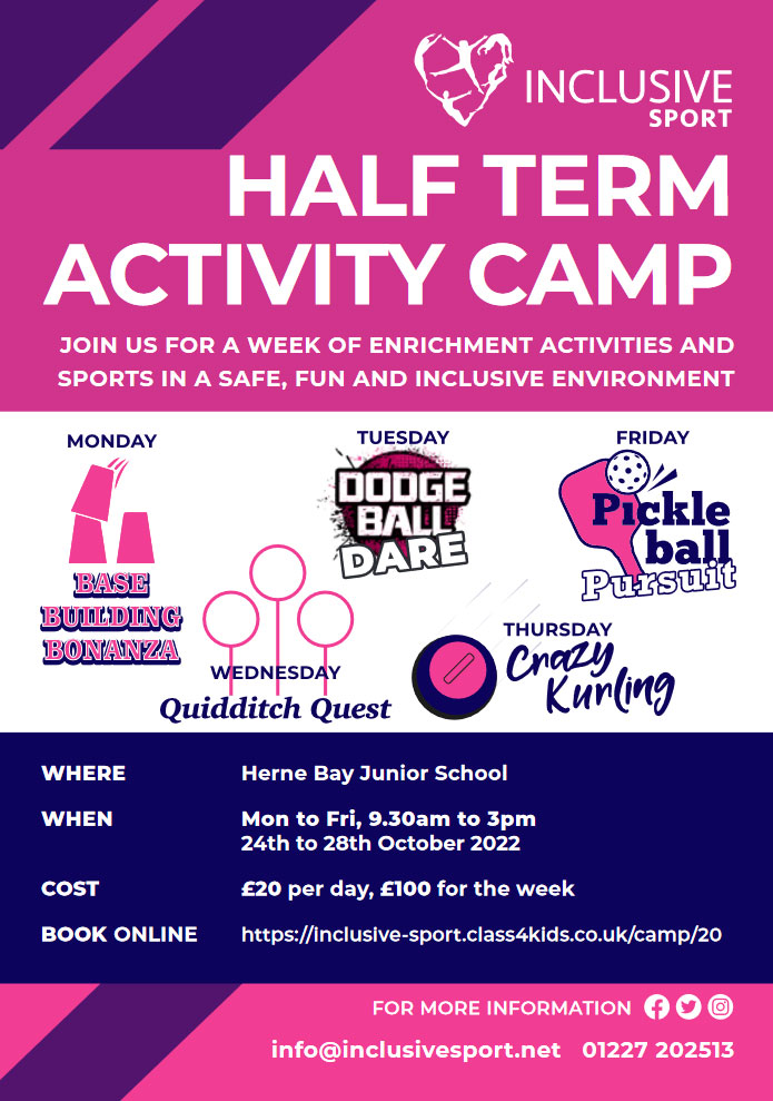 Inclusive Sport October Holiday Camps flyer