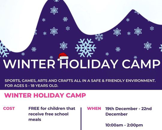 Inclusive Sport Winter Holiday Camps flyer